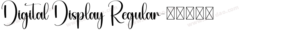 Digital Display Regular字体转换
